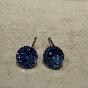 Swarovski Blue Bella Drop Crystal Earrings
